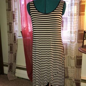 Design History striped hi-low maxi sundress sz S
